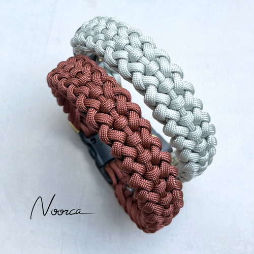 d02】パラコード首輪 幅広 3色 バックル オーダーメイド リード・首輪