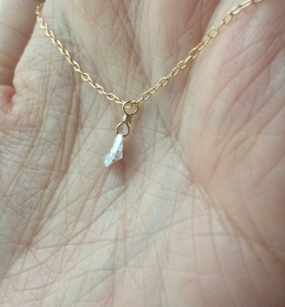 氷の雫みたいな涙型ダイヤの一粒ネックレス 0.24ct  K18 上品 シンプル 大人可愛い 普段使い 10枚目の画像