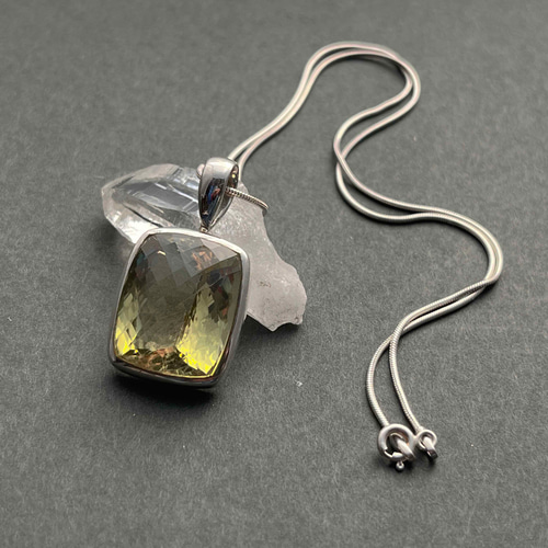 ◎ 黄色い宝石 ◎ レモンクォーツ silver 925 ネックレス ◎ 黄色い宝石 ◎ レモンクォーツ silver 925 ネックレス