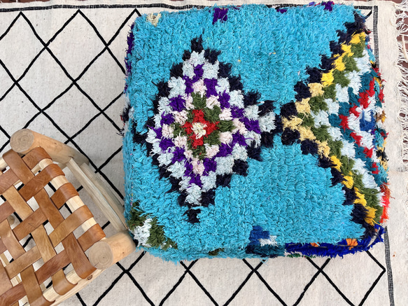 モロッコ　プフ　pouf アジラル　オットマン クッション　ラグ　142 モロッコ プフ pouf アジラル オットマン クッション ラグ 142