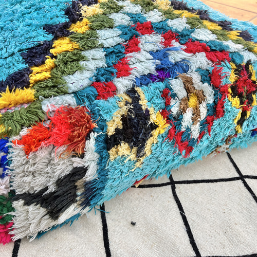 モロッコ プフ pouf アジラル オットマン クッション ラグ