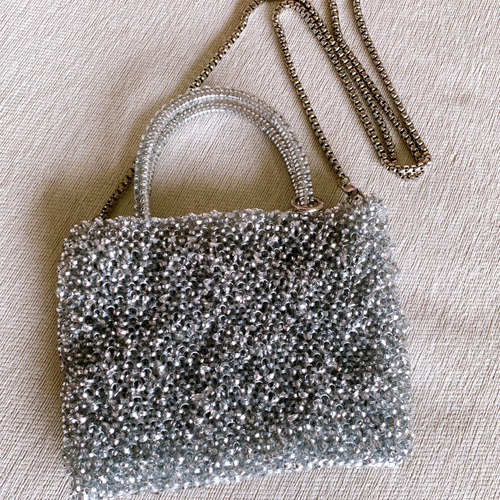 受注生産】キラキラお洒落なショルダーバッグ♡シルバー ショルダー