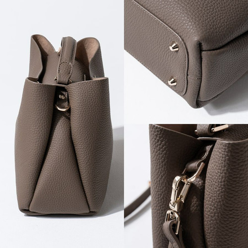 美品 WAKO 2way ショルダー ハンドバッグ グレー コンパクト 本革 和光 WAKO トートバッグ ショルダー 2WAY レザー マグネット ロゴ