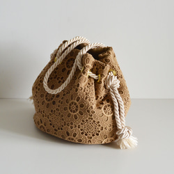 【限量優質】義大利製造棉質蕾絲 2way Marine Bag Cork 第7張的照片