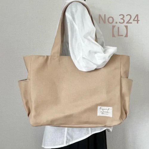 Lサイズ】マシコット 8号倉敷帆布使用 トートバッグ akaneko