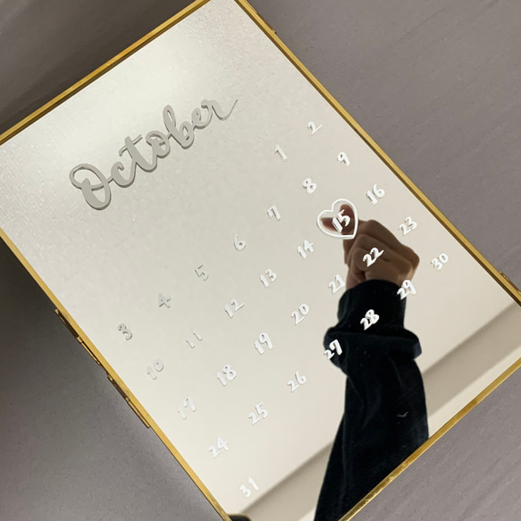 ☆カリグラフィー☆｟ウェルカムスペース｠卓上ミラー・ジュエリー