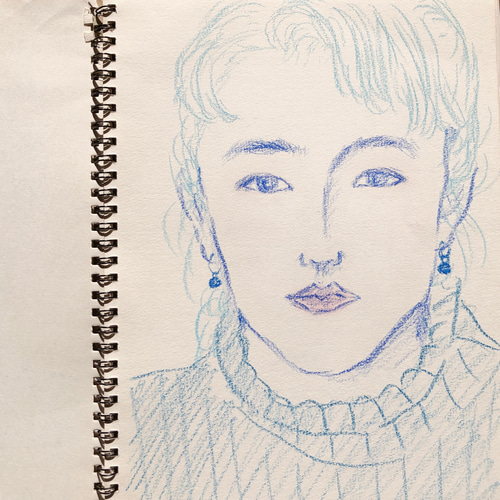 【2024新春福袋】 オーダーメイド】デッサン 絵画 木炭鉛筆 パステル色鉛筆 人物画 絵画