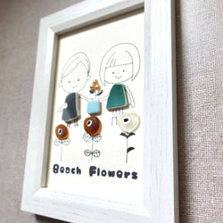 シーグラスアート「Beach Flowers2」 4枚目の画像