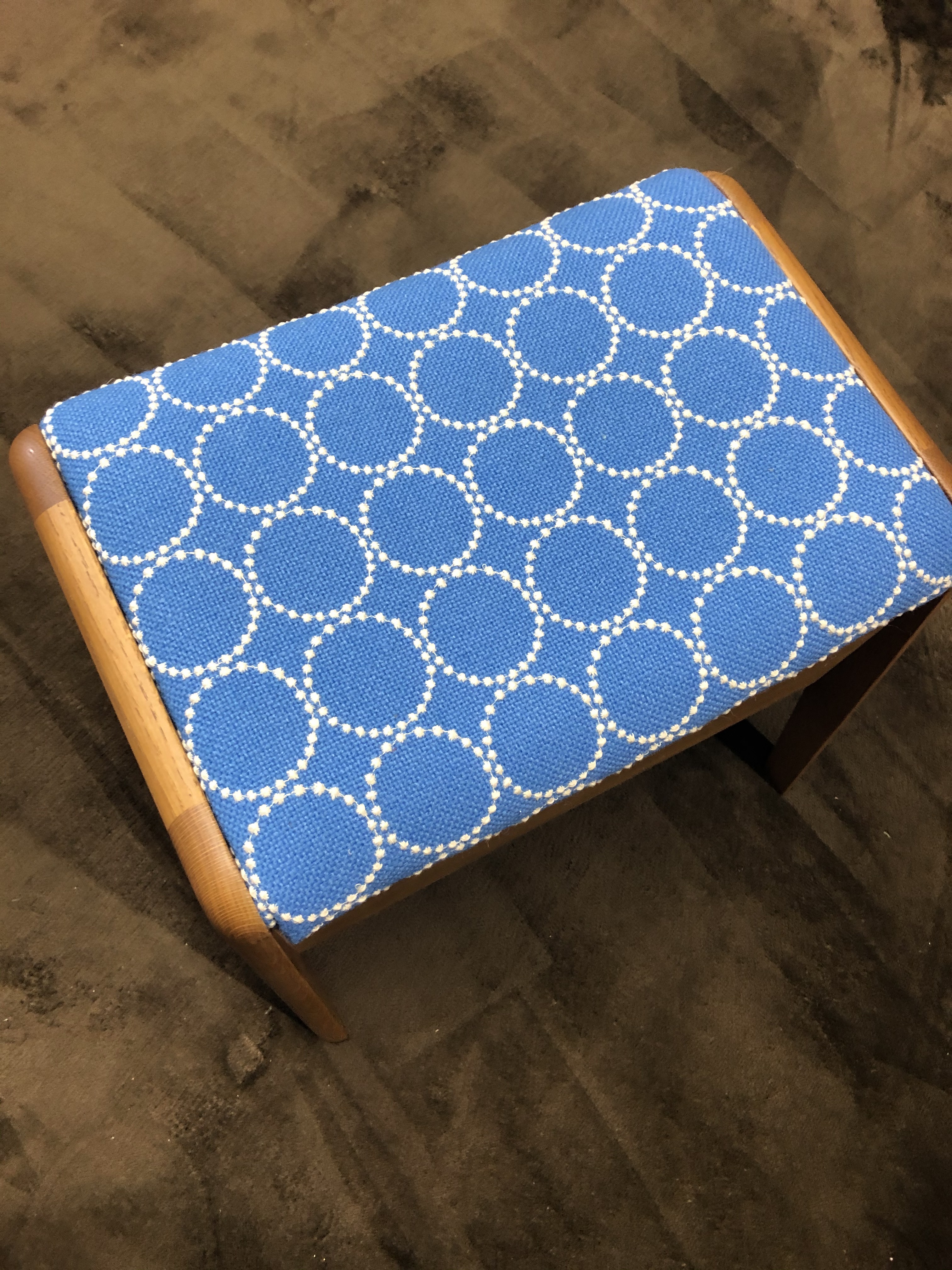 ★制作実績累計３５０脚超！★ミナペルホネン 北欧 収納ROCCOスツール クバドラブルーxタンバリン