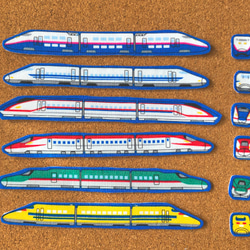 ❁︎全種類セット❁︎ 新幹線　電車　アイロンワッペン  布ワッペン　アップリケ 1枚目の画像