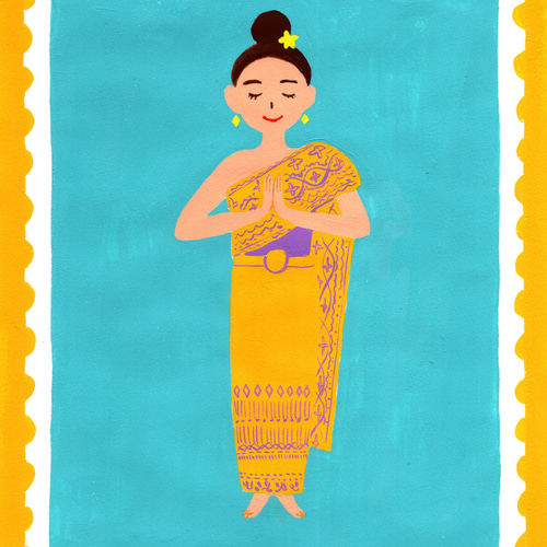 原画『タイの民族衣装』 イラスト yukayanuma 通販 15328171｜Creema