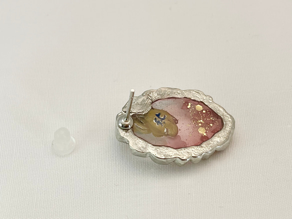 【花と柴犬のピアス/イヤリング】タビシバ　秘湯めぐり〜満開の桜の湯〜 5枚目の画像