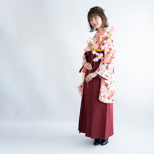 ピンク・赤・ブラウン卒業式袴髪飾りE】ドライフラワー風ヘッドドレス 