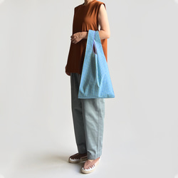 ストライプ＆チェックのシンプルエコバッグ【 Anytime BAG 】 13枚目の画像