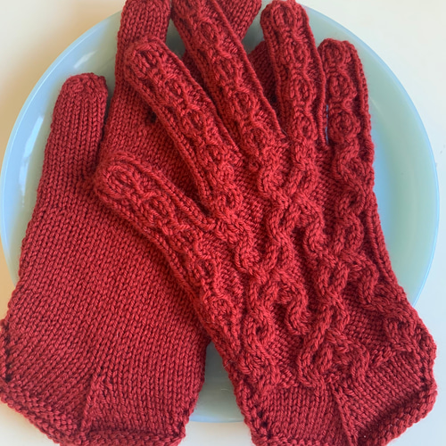 21st Century Squid man knit gloves(イカげそレッド) 手袋・ミトン