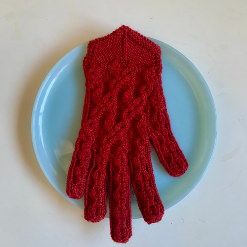 21st Century Squid man knit gloves(イカげそレッド) 手袋・ミトン