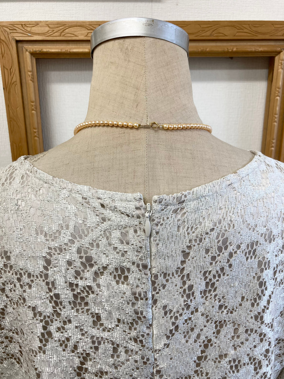 Sale price ★ 正裝 ❤️ Total lace simple dress Beige (size free M) 第13張的照片