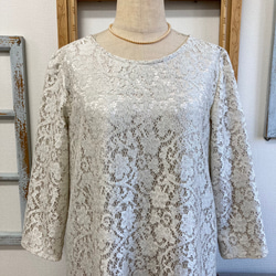 Sale price ★ 正裝 ❤️ Total lace simple dress Beige (size free M) 第10張的照片