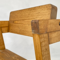 キッズハイチェア　(22025) ：５段階の高さ調節可能な素朴でシャビーな仕上がりの子供椅子 12枚目の画像