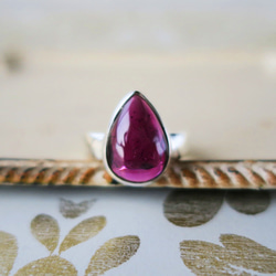 ロードライトガーネットSVオープンリング Rhodolite garnet ring 7枚目の画像