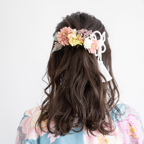 ミディアム・ロングヘアヘッドドレスF】卒業式袴髪飾りハーフアップ