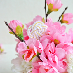 桃の節句　アーティフィシャルフラワー アレンジメント　桃の花　枡　雛祭り　R&yF61 11枚目の画像