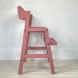 キッズハイチェア　(22026) ：５段階の高さ調節可能な素朴でシンプルな仕上がりの子供椅子 9枚目の画像