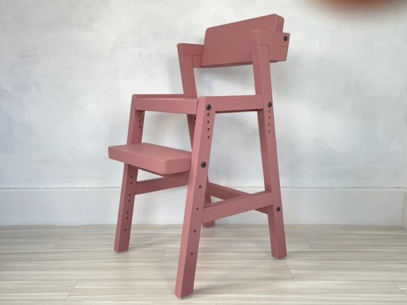 キッズハイチェア　(22026) ：５段階の高さ調節可能な素朴でシンプルな仕上がりの子供椅子 7枚目の画像