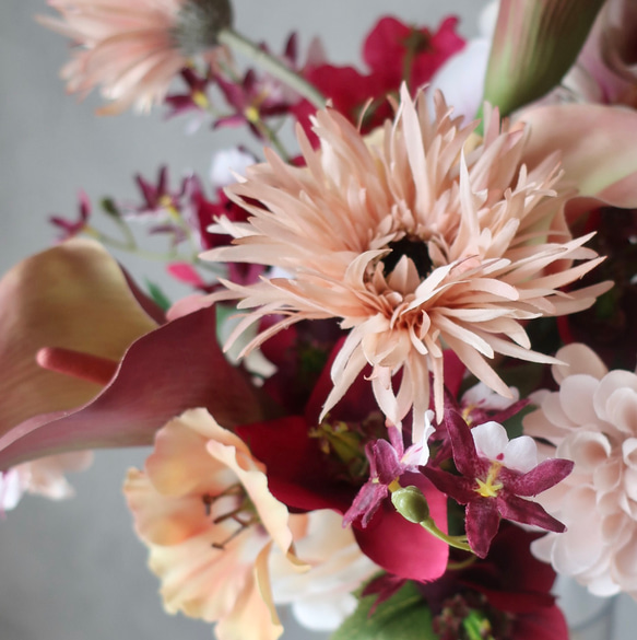 ガーベラとカラーのウェディングブーケ・ブートニア/アーティフィシャルフラワー/造花ブーケ        Ω 人気・おすすめ｜安定人気・収納便利におすすめ 期間限定割引 配送追跡可 国内発送・短納期対応