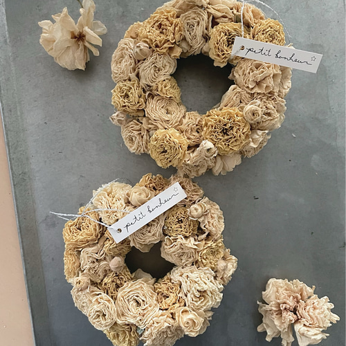 ranunculus petit wreath ⋆ ラナンキュラス ミニリース ニュアンス 