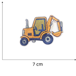 7枚入り働く車　工事現場　刺繍アイロンワッペン 2枚目の画像