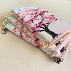 満開の桜 miru02-920 手ぶら スマホショルダー手帳型ケース 2枚目の画像