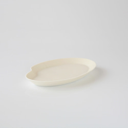 白磁　オーバル　平皿　長皿　マット 5枚目の画像