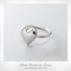 〚 heart 〛sv925 simple heart ring 2枚目の画像