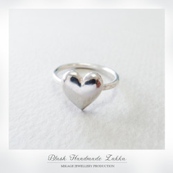 〚 heart 〛sv925 simple heart ring 3枚目の画像