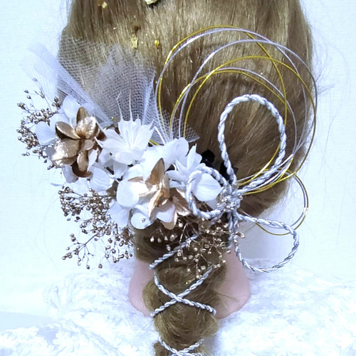 成人式用髪飾り 卒業式髪飾りドライフラワーヘア飾り 振袖 和装 着物