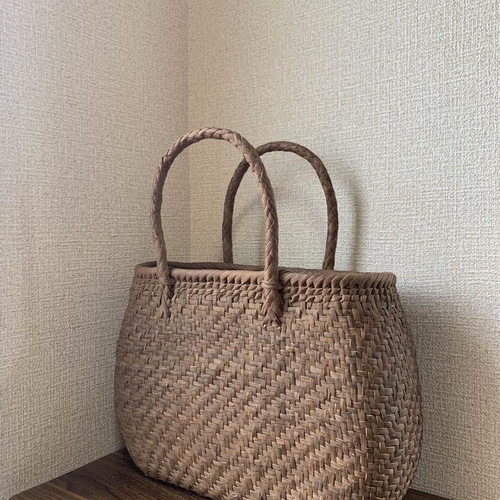 山葡萄一番皮 山葡萄籠バッグ 手作り 山葡萄かごバッグ 内布あり