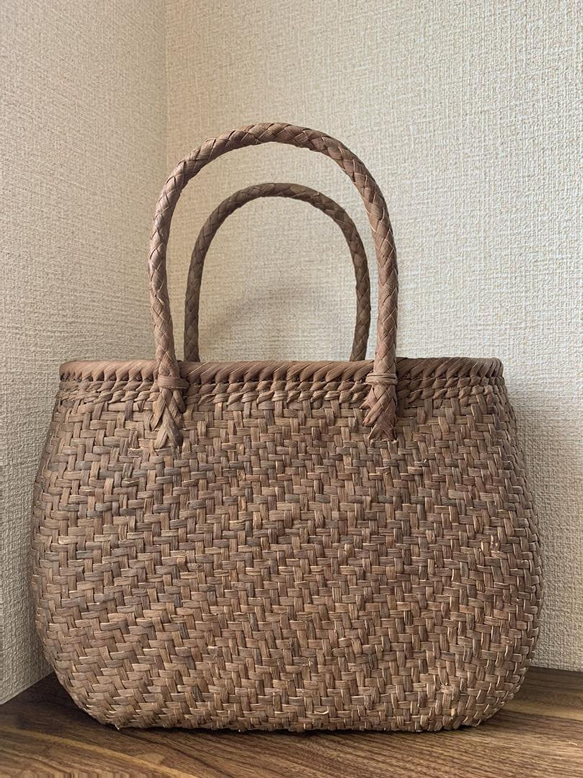山葡萄一番皮 山葡萄籠バッグ 手作り 山葡萄かごバッグ 内布あり