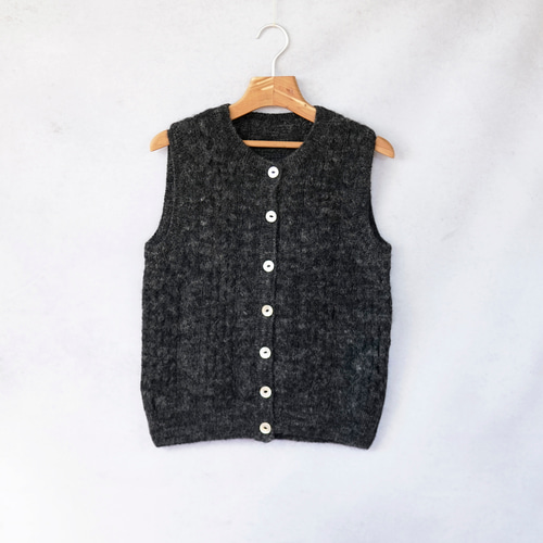 ペルー製 ハンドニット 手編み アルパカニットベスト 子供柄