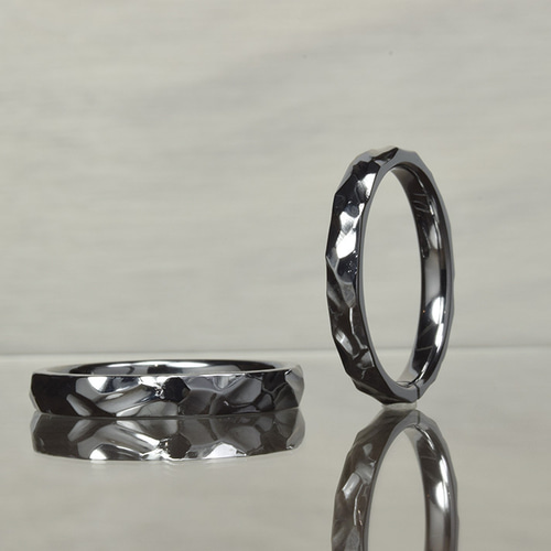 タンタルの結婚指輪（アレルギー対応）黒氷/kokuhyo MG-107 指輪