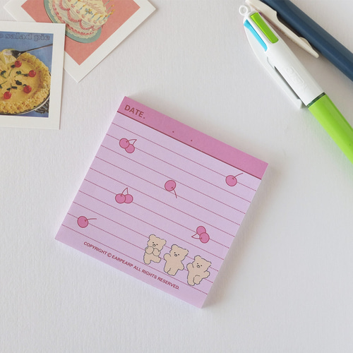 Amazon.co.jp: 【Abon Abon】メモ くま かわいい 5冊セット 50枚
