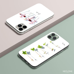 多機種対応 名入れ【ミニマル ボタニカル アート 】花 芽 植物 ボタニカル スマホケース iPhone Android 4枚目の画像