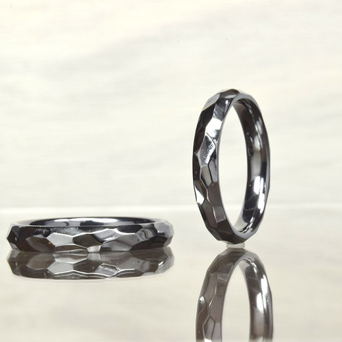 タンタルの結婚（アレルギー対応）漆黒の槌目 MG－059 指輪・リング