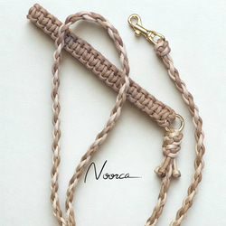 e11】パラコードスタンダードリード 4本編み×平編み リード・首輪