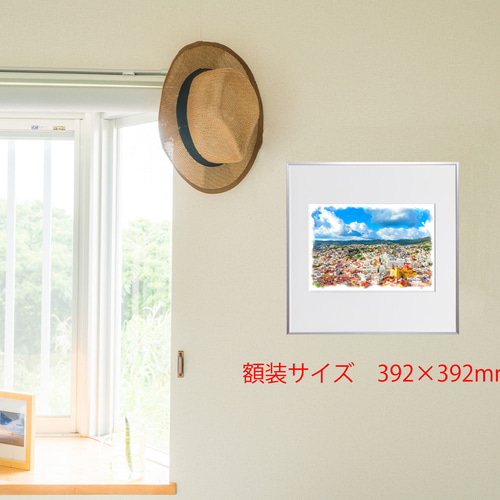 送料無料】絵画調写真作品「メキシコ - グアナファトの町並み」 写真