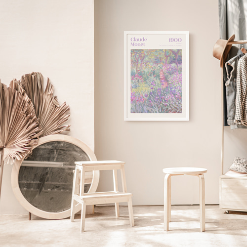 クロード・モネ ヴェトゥイユに咲く花 額縁 アート インテリア クロード・モネ ヴェトゥイユに咲く花 額縁 アート インテリア