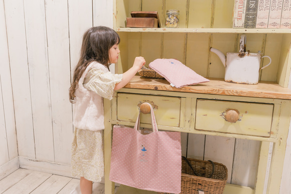 バレリーナのお名前刺繍レッスンバッグ 5枚目の画像