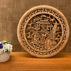 鯉登竜門Ⅱ 48cm （登竜門・滝登り) 大型参次元彫刻 ウォール 