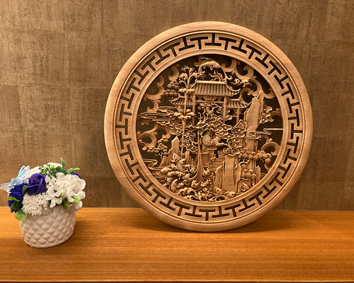 鯉登竜門Ⅱ 48cm （登竜門・滝登り) 大型参次元彫刻 ウォール