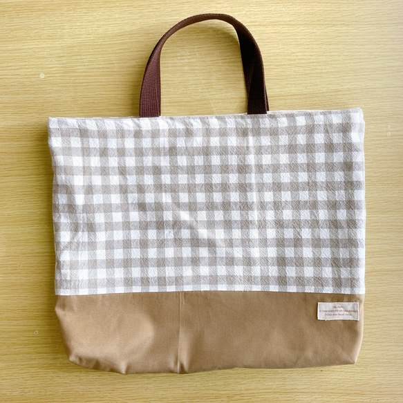 ⚮̈ミナペルホネン　swing brown  楕円底トート ⚮̈ミナペルホネンswing brown 楕円底トート